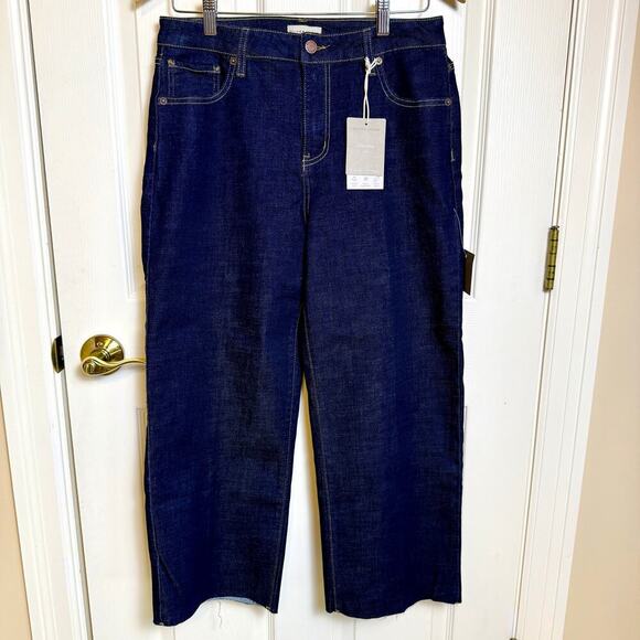 Oliver Logan Aberdeen 30 Petite High Rise Wide Leg Crop Jeans Timbers NWT - Picture 4 of 4